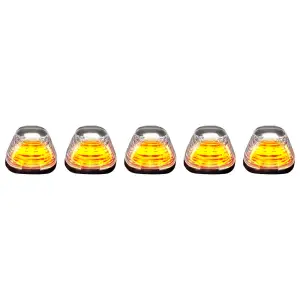 Recon Truck Accessories - 264143CL | Recon 5 Piece Cab Light Set LED Clear Lens in Amber (1999-2016 F250, F350 Super Duty |DID NOT come with factory installed cab roof lights) - Image 2