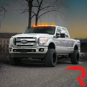 Recon Truck Accessories - 264143BK | Recon 5 Piece Cab Lights Smoked Lens Amber LEDs (1999-2016 F250, F350 Super Duty | DID NOT come with factory installed cab roof lights) - Image 15