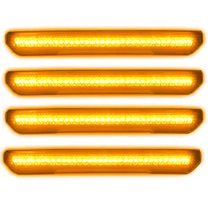 Recon Truck Accessories - 264230CL | Recon Fender Lenses w/ 4 Amber LED Lights in Clear with Black Trim (2020-2024 Sierra 2500, 3500) - Image 2