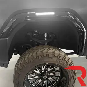 Recon Truck Accessories - 264230WHBK | Recon Fender Lenses w/ 4 White LED Lights in Smoked with Black Trim (2020-2024 Sierra 2500, 3500) - Image 9