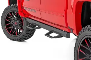 11018 | Rough Country SRL2 Adjustable Aluminum Step (2007-2018 Silverado, Sierra 1500, 2500 HD, 3500 HD 2WD/4WD | Crew Cab)