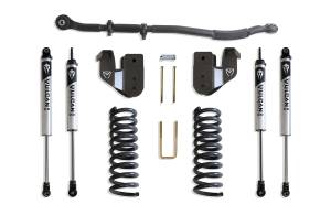 K947325V | MaxTrac Suspension 2.5 Inch Level Kit With Radius Arm Brackets & Vulcan Shocks For Ram 3500 4WD (2013-2024) | Diesel