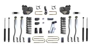 K947341LA | MaxTrac Suspension 4 Inch Lift Kit With 4 Links & MaxTrac Shocks For Air Ride Ram 3500 4WD (2013-2018) | Diesel