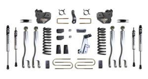 K947341VLA | MaxTrac Suspension 4 Inch Lift Kit With 4 Links & Vulcan Shocks For Air Ride Ram 3500 4WD (2013-2018) | Diesel