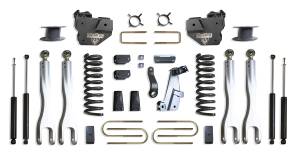 K947363LA | MaxTrac Suspension 6 Inch Lift Kit With 4 Link & MaxTrac Shocks For Air Ride Ram 3500 4WD (2013-2018) | Diesel