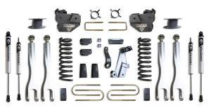 K947363VLA | MaxTrac Suspension 6 Inch Lift Kit With 4 Link & Vulcan Shocks For Air Ride Ram 3500 4WD (2013-2018) | Diesel