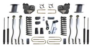 K947385LA | MaxTrac Suspension 8 Inch Lift Kit With 4 Links & MaxTrac Shocks For Air Ride Ram 3500 4WD (2013-2018) | Diesel