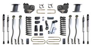 K947385VLA | MaxTrac Suspension 8 Inch Lift Kit With 4 Links & Vulcan Shocks For Air Ride Ram 3500 4WD (2013-2018) | Diesel