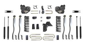 K947541LA | MaxTrac Suspension 4 Inch Lift Kit With 4 Links & MaxTrac Shocks For Air Ride Ram 3500 4WD (2019-2024) | Diesel