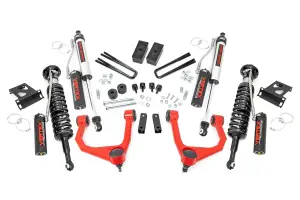 Rough Country - 76850RED | Rough Country 3.5 Inch Lift Kit For Toyota Tundra 2/4WD (2007-2021) | Red Finish, Front Vertex Adjustable Coilovers (4WD Only), Rear Vertex Adjustable Shocks - Image 1