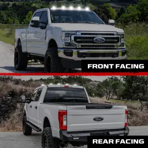 Recon Truck Accessories - 264343BKHPWH | Recon 5 Piece Smoked Cab Roof Light Set 2-Way Front  Rear Facing Ultra High-Power White LEDs (2017-2022 F250, F350 Super Duty | Replaces OEM factory installed cab roof lights) - Image 2