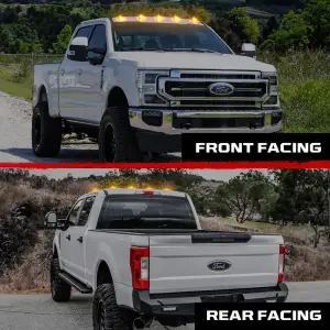 Recon Truck Accessories - 264343BKHPAM | Recon 5 Piece Smoked Cab Roof Light Set 2-Way Front  Rear Facing Ultra High-Power Amber LEDs (2017-2022 F250, F350 Super Duty | Replaces OEM factory installed cab roof lights) - Image 2