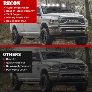 Recon Truck Accessories - 264346BKHPWH | Recon 5 Piece Smoked Cab Roof Light Set 2-Way Front & Rear Facing Ultra High-Power White LEDs (2019-2024 Ram 2500, 3500) - Image 7