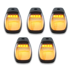 Recon Truck Accessories - 264346BK | Recon 5 Piece Cab Roof Light Set LED Smoked Lens in Amber (2019-2024 Ram 2500, 3500 | Replaces OEM factory installed cab roof lights) - Image 7