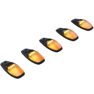 Recon Truck Accessories - 264346BK | Recon 5 Piece Cab Roof Light Set LED Smoked Lens in Amber (2019-2024 Ram 2500, 3500 | Replaces OEM factory installed cab roof lights) - Image 9