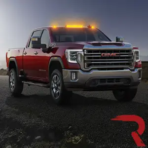 Recon Truck Accessories - 264158AM | Recon 3 Piece Set Amber Cab Roof Light Lens with Amber LED’s (2020-2024 Silverado, Sierra 2500 HD, 3500 HD | Replaces OEM factory installed cab roof lights) - Image 11