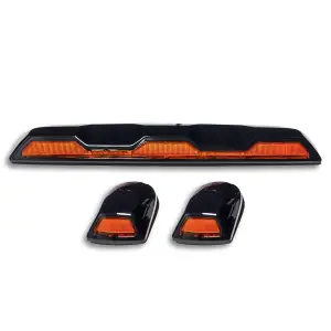 Recon Truck Accessories - 264158AM | Recon 3 Piece Set Amber Cab Roof Light Lens with Amber LED’s (2020-2024 Silverado, Sierra 2500 HD, 3500 HD | Replaces OEM factory installed cab roof lights) - Image 15