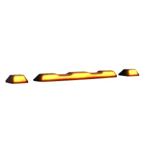 Recon Truck Accessories - 264158AM | Recon 3 Piece Set Amber Cab Roof Light Lens with Amber LED’s (2020-2024 Silverado, Sierra 2500 HD, 3500 HD | Replaces OEM factory installed cab roof lights) - Image 17