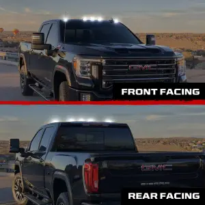 Recon Truck Accessories - 264158CLHPWH | Recon 3 Piece Set Clear Lens Cab Roof Light Set 2-Way Front & Rear Facing Ultra High-Power White LEDs (2020-2024 Silverado, Sierra 2500 HD, 3500 HD Replaces OEM factory installed cab roof lights) - Image 2