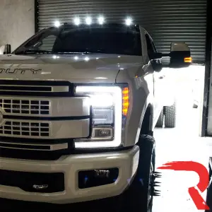 Recon Truck Accessories - 264342BKHPWH | Recon 5 Piece Smoked Cab Roof Light Set 2-Way Front & Rear Facing Ultra High-Power White LEDs (2017-2024 F250, F350 Super Duty | DID NOT come with factory installed cab roof lights) - Image 10