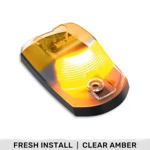 264342CLHPAMX | Recon 1 Piece Single Clear Cab Roof Light 2-Way Front & Rear Facing Ultra High-Power Amber LEDs (2017-2024 F250, F350 Super Duty)