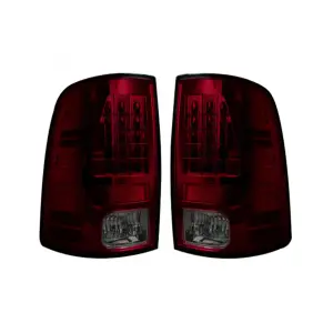 264169RBK | Recon (Replaces OEM Halogen ONLY) Tail Lights LED in Dark Red Smoked (2009-2023 Ram 1500 Classic | 2010-2018 Ram 2500, 3500)