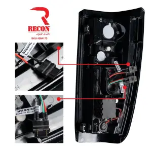 Recon Truck Accessories - 264173BK | Recon Tail Lights LED in Smoked (1999-2007 Silverado, Sierra 1500, 2500, 3500) - Image 3