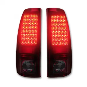 Recon Truck Accessories - 264173RBK | Recon Tail Lights LED in Dark Red Smoked (1999-2007 Silverado, Sierra 1500, 2500, 3500) - Image 1