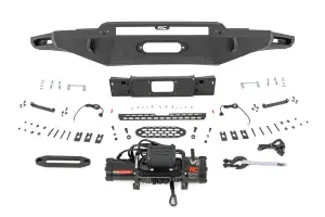 72006 | Rough Country Front Bumper For Hybrid Toyota Tundra 2WD/4WD (2022-2025) | Without LED Lights, PRO12000S Winch