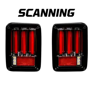 Recon Truck Accessories - 264234LEDBK | Recon Tail Lights OLED in Smoked (2007-2018 Wrangler JK) - Image 1