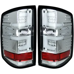 264238CL | Recon (Replaces OEM Halogen Only) Tail Lights OLED in Clear (2014-2018 Silverado 1500 | 2014-2019 Silverado 2500, 3500 | 2015-2019 Sierra 3500 DRW)