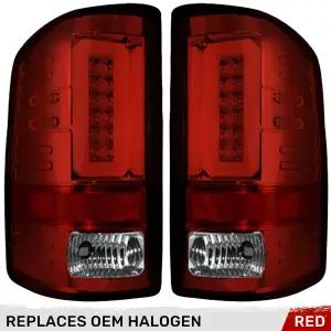 Recon Truck Accessories - 264239RD | Recon (Replaces Factory Halogen Style) Tail Lights OLED in Red (2014-2018 Sierra 1500 | 2014-2019 Sierra 2500, 3500 SRW) - Image 1