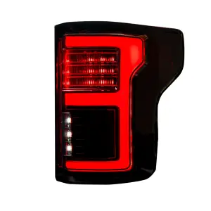 264268LEDRBK | Recon (Replaces OEM LED) Tail Lights OLED Dark Red Smoked (2015-2017 F150 | 2017-2020 Raptor)