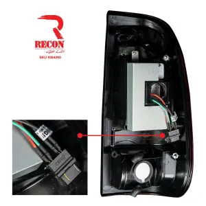 Recon Truck Accessories - 264293RBK | Recon Tail Lights OLED in Dark Red Smoked (2008-2016 F250, F350 Super Duty) - Image 1