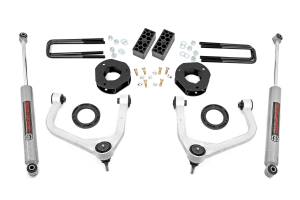 29531A | Rough Country 3.5 Inch Lift Kit With Aluminum Control Arms Strut Spacers / N3 Rear Shocks (2019-2025 Silverado 1500 2WD/4WD | Multi Leaf Springs)