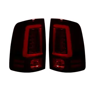 264369RBK | Recon (Replaces OEM Halogen) Tail Lights OLED in Dark Red Smoked (2009-2023 Ram 1500 Classic | 2010-2018 Ram 2500, 3500)