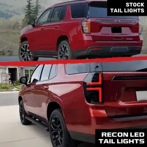 Recon Truck Accessories - 264374BK | Recon OLED TAIL LIGHTS with LED Startup Sequence & AMBER OLED Turn Signals in Smoked (2021-2024 Suburban, Tahoe) - Image 5