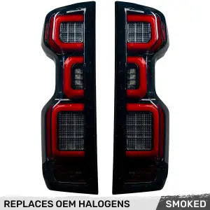 Recon Truck Accessories - 264397BK | Recon (Replaces OEM Halogen) Tail Lights OLED in Smoked (2019-2023 Silverado 1500 | 2020-2023 Silverado 2500, 3500) - Image 2