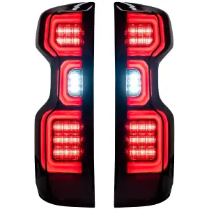 Recon Truck Accessories - 264397BK | Recon (Replaces OEM Halogen) Tail Lights OLED in Smoked (2019-2023 Silverado 1500 | 2020-2023 Silverado 2500, 3500) - Image 1