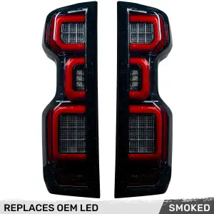 Recon Truck Accessories - 264397LEDBK | Recon (Replaces OEM LED) Tail Lights OLED in Smoked (2019-2023 Silverado 1500 | 2020-2023 Silverado 2500, 3500) - Image 5