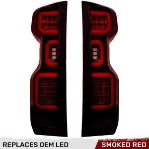 Recon Truck Accessories - 264397LEDRBK | Recon (Replaces OEM LED) Tail Lights OLED in Dark Red Smoked (2019-2023 Silverado 1500 | 2020-2023 Silverado 2500, 3500) - Image 2