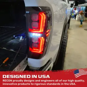 Recon Truck Accessories - 264398BK | Recon (Replaces OEM Halogen) Tail Lights OLED in Smoked (2019-2023 Sierra 1500 | 2020-2023 Sierra 2500, 3500) - Image 6