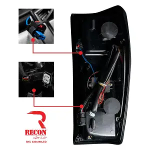 Recon Truck Accessories - 264398LEDCL | Recon (Replaces OEM LED) Tail Lights OLED in Clear (2019-2023 Sierra 1500 | 2020-2023 Sierra 2500, 3500) - Image 2