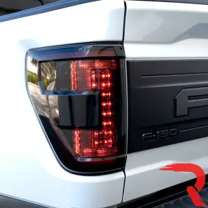 Recon Truck Accessories - 264568BK | Recon (Replaces OEM HALOGEN w/ Blind Spot Warning System) Start-Up Light Sequence OLED TAIL LIGHTS in Smoked (2021-2023 F150 & Raptor) - Image 11