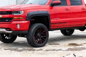 Rough Country - A-C11612-G7C | Rough Country Defender Fender Flares For Chevrolet Silverado 1500 (2014-2018) / Silverado 2500 HD (2015-2019) | 5' 9" Bed, Red Hot - Image 5