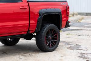 Rough Country - A-C11612-G7C | Rough Country Defender Fender Flares For Chevrolet Silverado 1500 (2014-2018) / Silverado 2500 HD (2015-2019) | 5' 9" Bed, Red Hot - Image 6