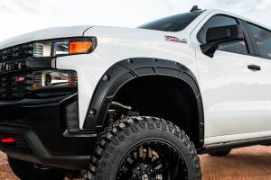 Rough Country - A-C12211-G7C | Rough Country Defender Fender Flares For Chevrolet Silverado 1500 2/4WD (2019-2025) | Red Hot - Image 5