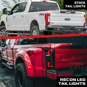 Recon Truck Accessories - 264399BK | Recon (Replaces OEM Halogen) Tail Lights OLED in Smoked (2020-2022 F250, F350 Super Duty) - Image 2