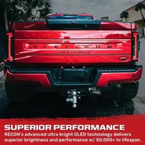 Recon Truck Accessories - 264399BK | Recon (Replaces OEM Halogen) Tail Lights OLED in Smoked (2020-2022 F250, F350 Super Duty) - Image 6