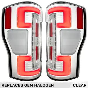 Recon Truck Accessories - 264399CL | Recon (Replaces OEM Halogen) Tail Lights OLED in Clear (2020-2022 F250, F350 Super Duty) - Image 2